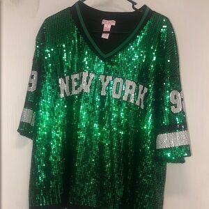 Green Sequin New York Women's Jersey